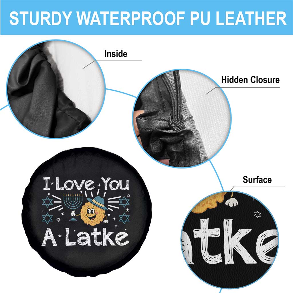 I Love You A Latke Spare Tire Cover Funny Hanukkah Gift For Latke Lover TS12 Print Your Wear