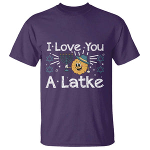 I Love You A Latke T Shirt Funny Hanukkah Gift For Latke Lover TS12 Purple Print Your Wear