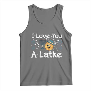 I Love You A Latke Tank Top Funny Hanukkah Gift For Latke Lover TS12 Black Heather Print Your Wear