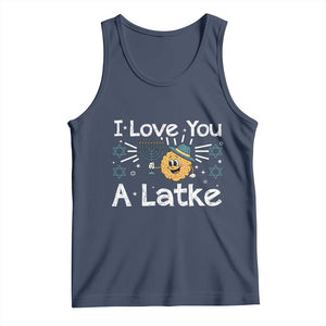 I Love You A Latke Tank Top Funny Hanukkah Gift For Latke Lover TS12 Navy Print Your Wear