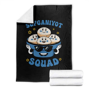 Hanukkah Sufganiyot Squad Throw Blanket Funny Jelly Donut Jewish Gift TS12 Black Print Your Wear
