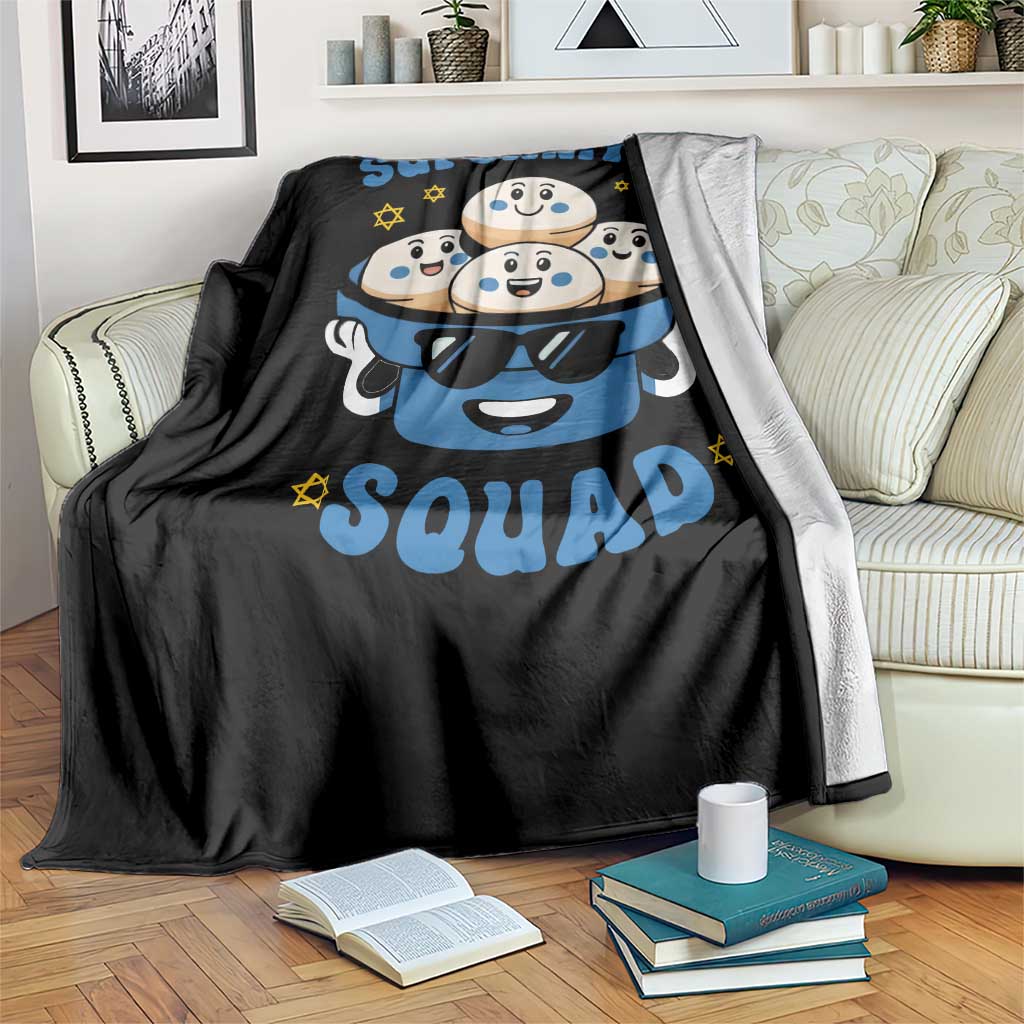 Hanukkah Sufganiyot Squad Throw Blanket Funny Jelly Donut Jewish Gift TS12 Print Your Wear