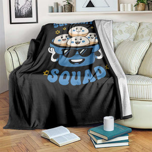 Hanukkah Sufganiyot Squad Throw Blanket Funny Jelly Donut Jewish Gift TS12 Print Your Wear