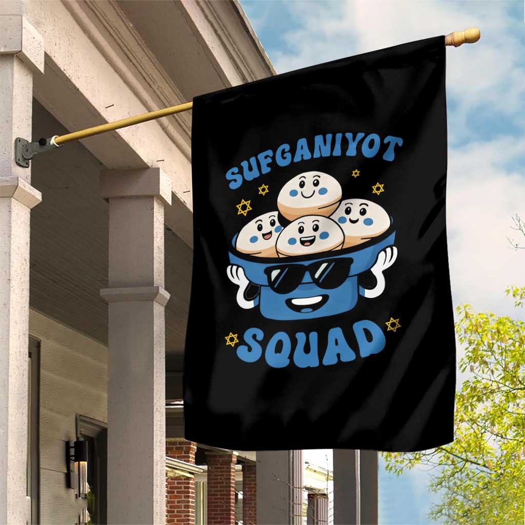 Hanukkah Sufganiyot Squad Garden Flag Funny Jelly Donut Jewish Gift TS12 Print Your Wear