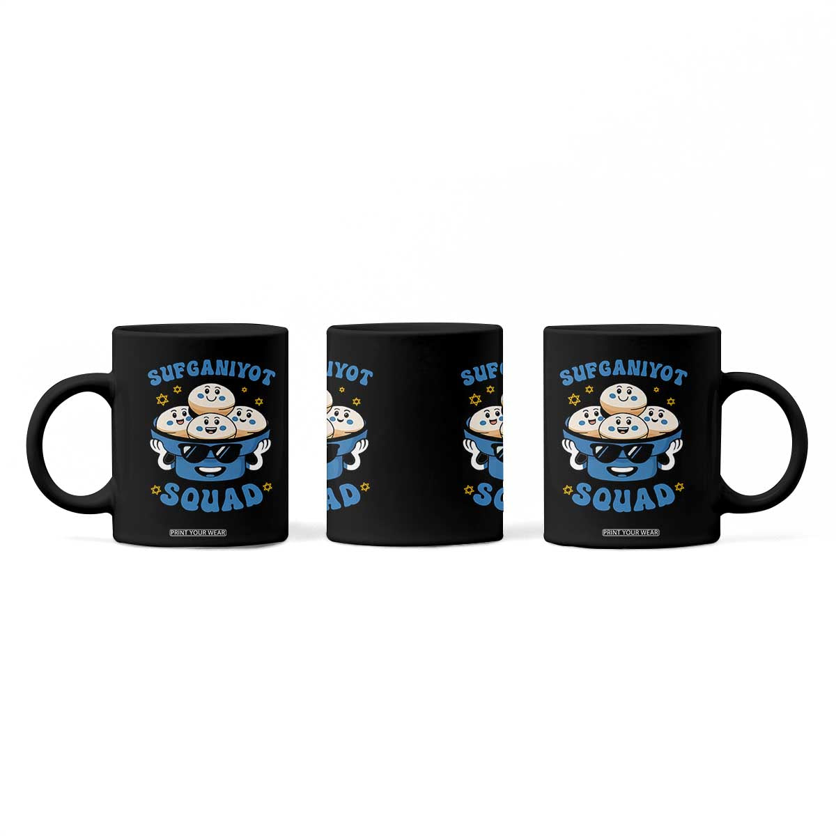 Hanukkah Sufganiyot Squad Coffee Mug Funny Jelly Donut Jewish Gift TS12 Print Your Wear