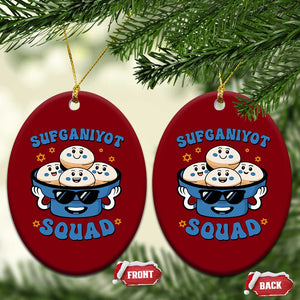 Hanukkah Sufganiyot Squad Ceramic Ornament Funny Jelly Donut Jewish Gift TS12 Print Your Wear