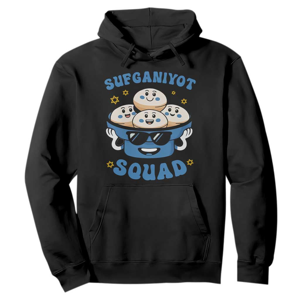 Hanukkah Sufganiyot Squad Hoodie Funny Jelly Donut Jewish Gift TS12 Black Print Your Wear