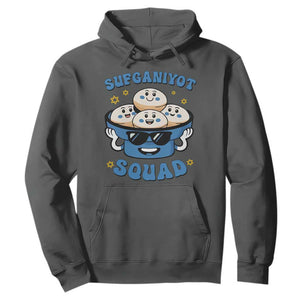 Hanukkah Sufganiyot Squad Hoodie Funny Jelly Donut Jewish Gift TS12 Dark Heather Print Your Wear