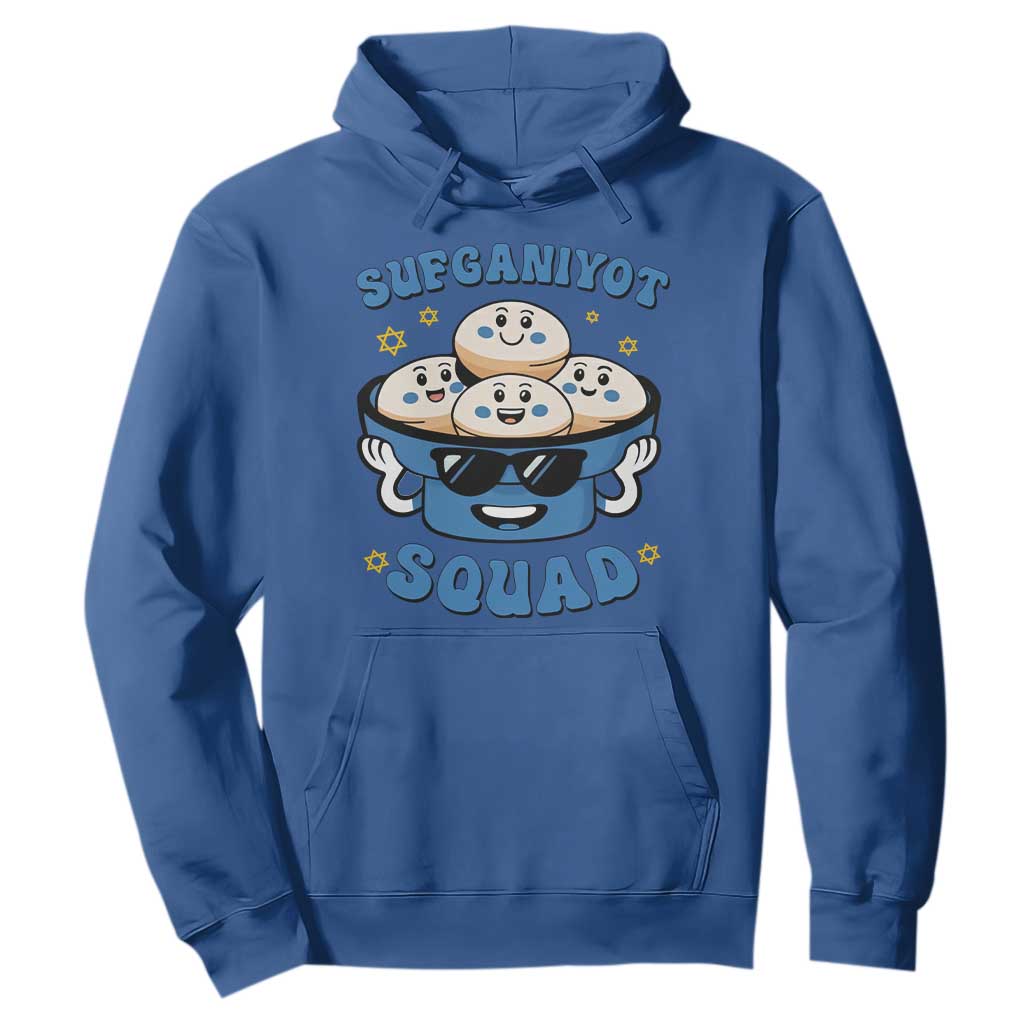 Hanukkah Sufganiyot Squad Hoodie Funny Jelly Donut Jewish Gift TS12 Royal Blue Print Your Wear