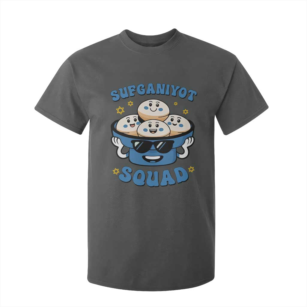 Hanukkah Sufganiyot Squad T Shirt For Kid Funny Jelly Donut Jewish Gift TS12 Dark Heather Print Your Wear