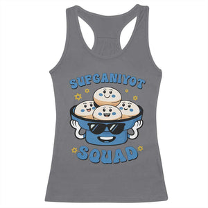 Hanukkah Sufganiyot Squad Racerback Tank Top Funny Jelly Donut Jewish Gift TS12 Charcoal Print Your Wear