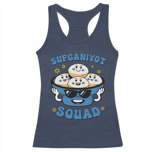 Hanukkah Sufganiyot Squad Racerback Tank Top Funny Jelly Donut Jewish Gift TS12 Navy Print Your Wear