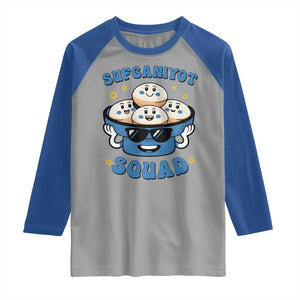 Hanukkah Sufganiyot Squad Raglan Shirt Funny Jelly Donut Jewish Gift TS12 Sport Gray Royal Print Your Wear