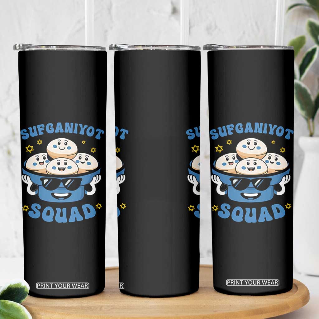 Hanukkah Sufganiyot Squad Skinny Tumbler Funny Jelly Donut Jewish Gift TS12 Print Your Wear