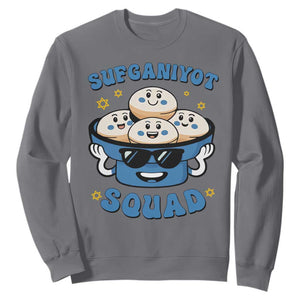 Hanukkah Sufganiyot Squad Sweatshirt Funny Jelly Donut Jewish Gift TS12 Charcoal Print Your Wear
