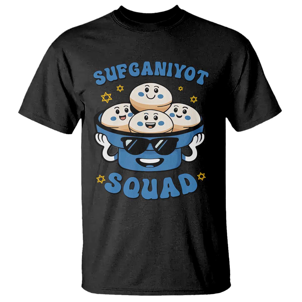 Hanukkah Sufganiyot Squad T Shirt Funny Jelly Donut Jewish Gift TS12 Black Print Your Wear