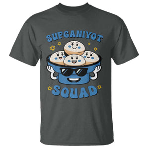 Hanukkah Sufganiyot Squad T Shirt Funny Jelly Donut Jewish Gift TS12 Dark Heather Print Your Wear