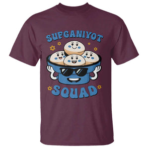 Hanukkah Sufganiyot Squad T Shirt Funny Jelly Donut Jewish Gift TS12 Maroon Print Your Wear