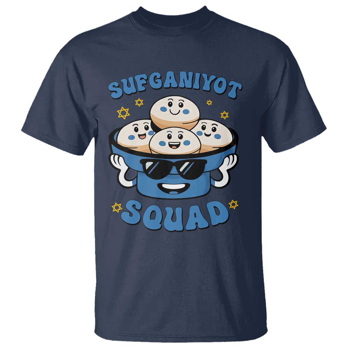 Hanukkah Sufganiyot Squad T Shirt Funny Jelly Donut Jewish Gift TS12 Navy Print Your Wear