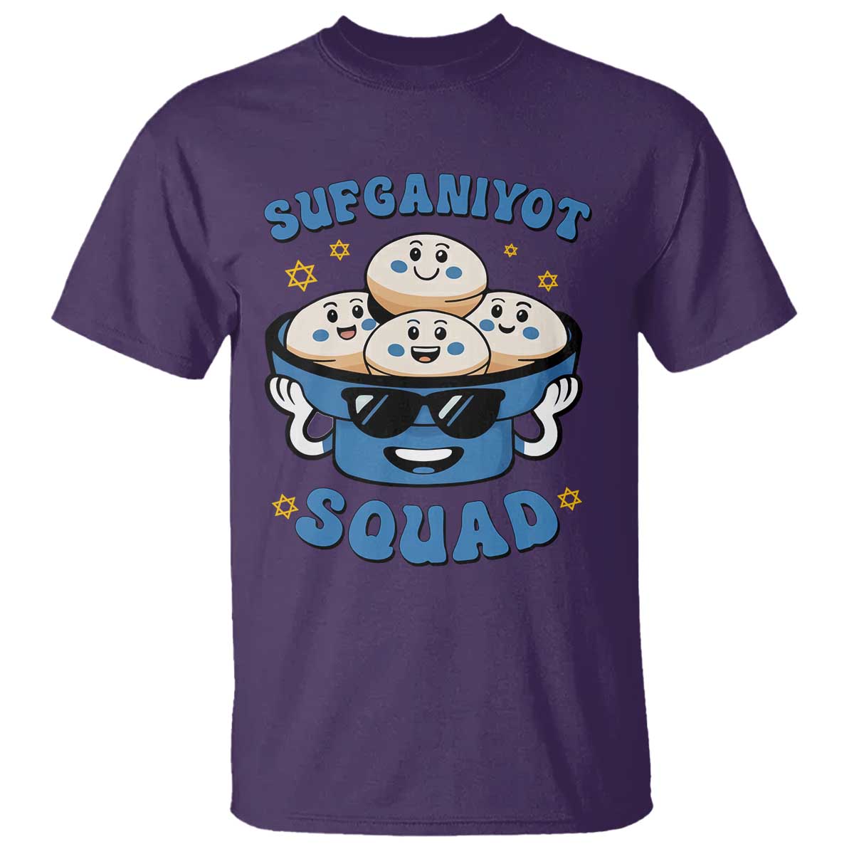Hanukkah Sufganiyot Squad T Shirt Funny Jelly Donut Jewish Gift TS12 Purple Print Your Wear