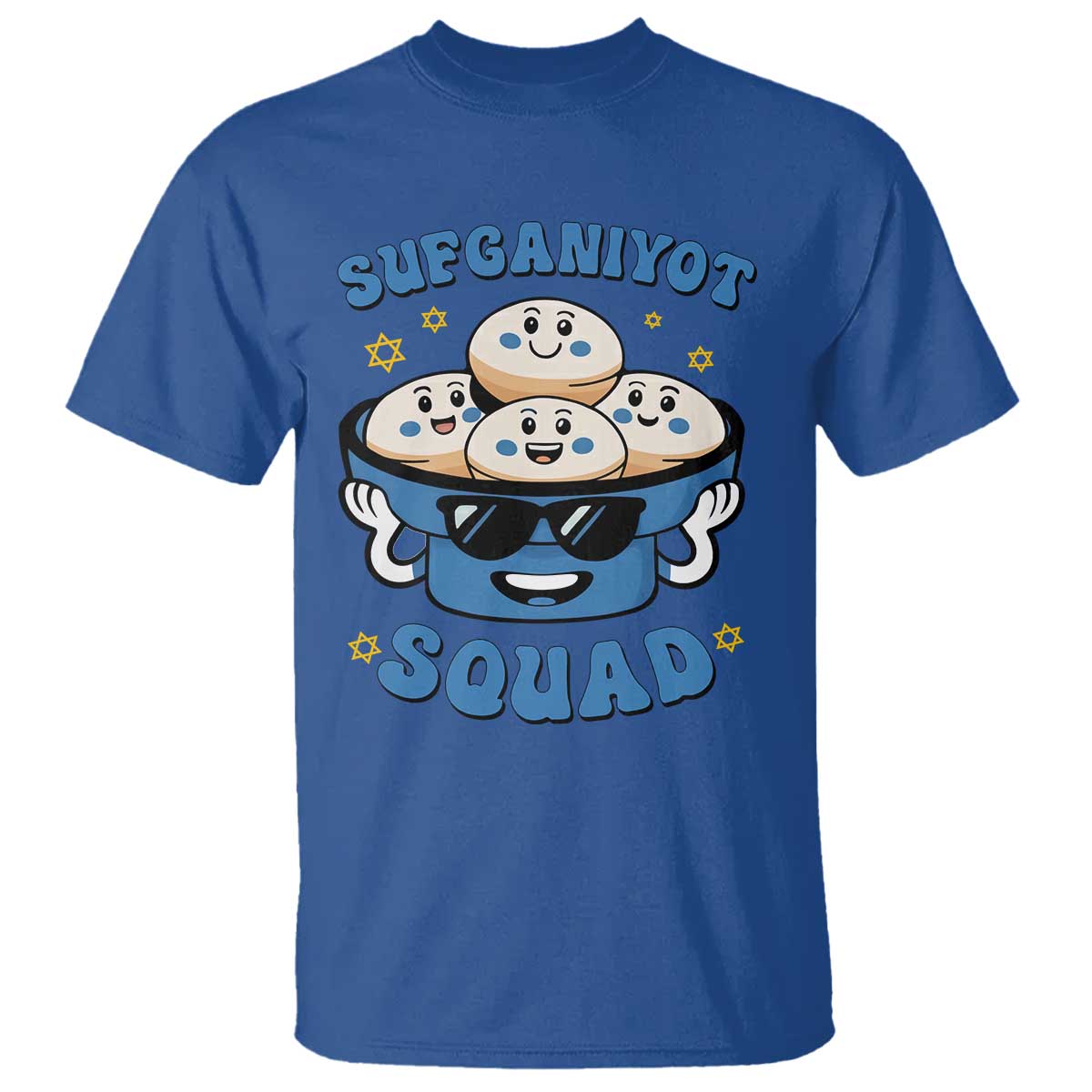 Hanukkah Sufganiyot Squad T Shirt Funny Jelly Donut Jewish Gift TS12 Royal Blue Print Your Wear