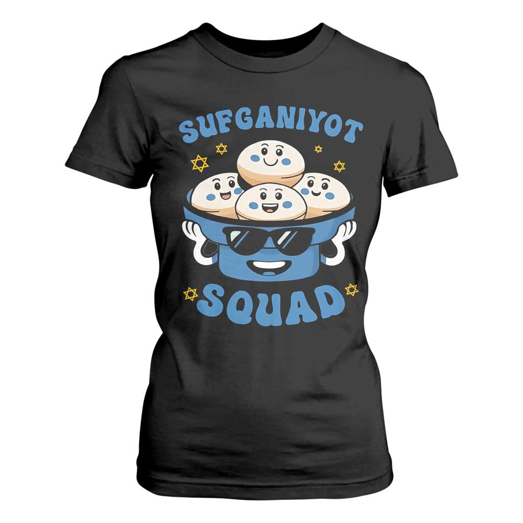 Hanukkah Sufganiyot Squad T Shirt For Women Funny Jelly Donut Jewish Gift TS12 Black Print Your Wear