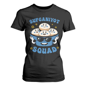 Hanukkah Sufganiyot Squad T Shirt For Women Funny Jelly Donut Jewish Gift TS12 Black Print Your Wear
