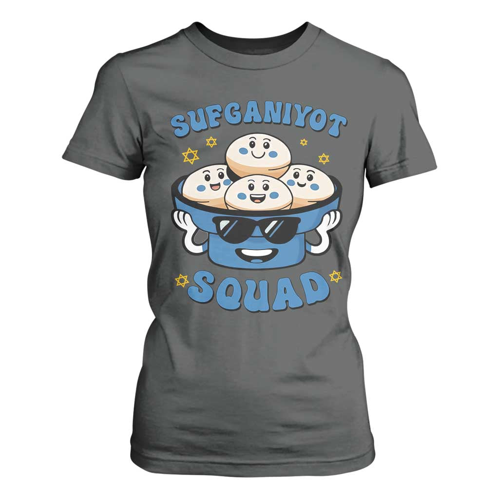 Hanukkah Sufganiyot Squad T Shirt For Women Funny Jelly Donut Jewish Gift TS12 Dark Heather Print Your Wear