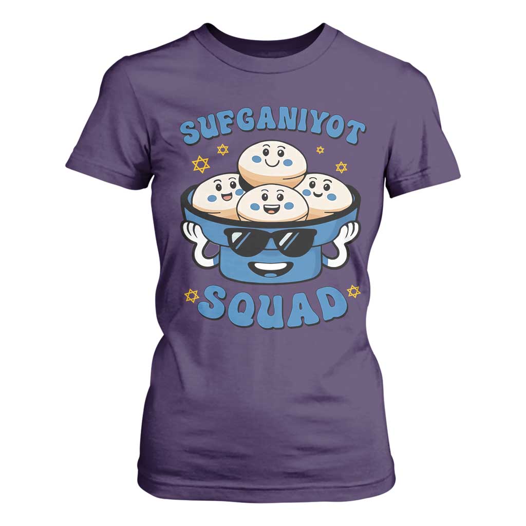 Hanukkah Sufganiyot Squad T Shirt For Women Funny Jelly Donut Jewish Gift TS12 Purple Print Your Wear