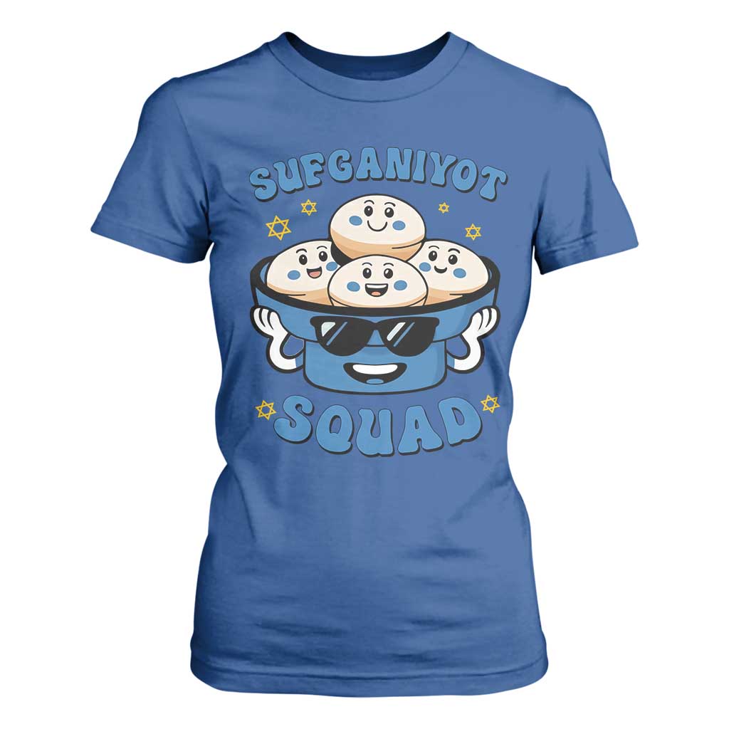 Hanukkah Sufganiyot Squad T Shirt For Women Funny Jelly Donut Jewish Gift TS12 Royal Blue Print Your Wear