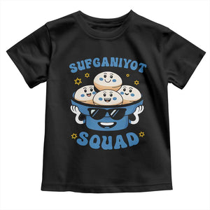 Hanukkah Sufganiyot Squad Toddler T Shirt Funny Jelly Donut Jewish Gift TS12 Black Print Your Wear
