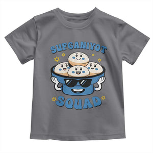 Hanukkah Sufganiyot Squad Toddler T Shirt Funny Jelly Donut Jewish Gift TS12 Charcoal Print Your Wear