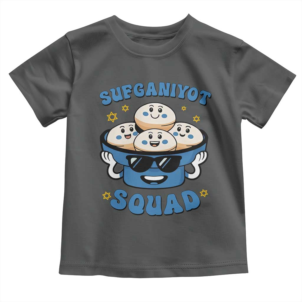 Hanukkah Sufganiyot Squad Toddler T Shirt Funny Jelly Donut Jewish Gift TS12 Dark Heather Print Your Wear