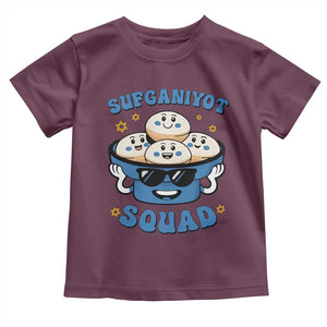 Hanukkah Sufganiyot Squad Toddler T Shirt Funny Jelly Donut Jewish Gift TS12 Maroon Print Your Wear