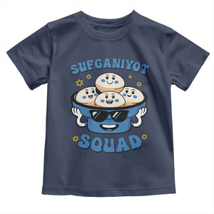 Hanukkah Sufganiyot Squad Toddler T Shirt Funny Jelly Donut Jewish Gift TS12 Navy Print Your Wear
