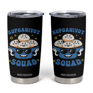Hanukkah Sufganiyot Squad Tumbler Cup Funny Jelly Donut Jewish Gift TS12 Black Print Your Wear