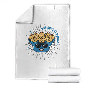 Funny Hanukkah Sufganiyah Jelly Donut Squad Gift Throw Blanket TS12 White Print Your Wear