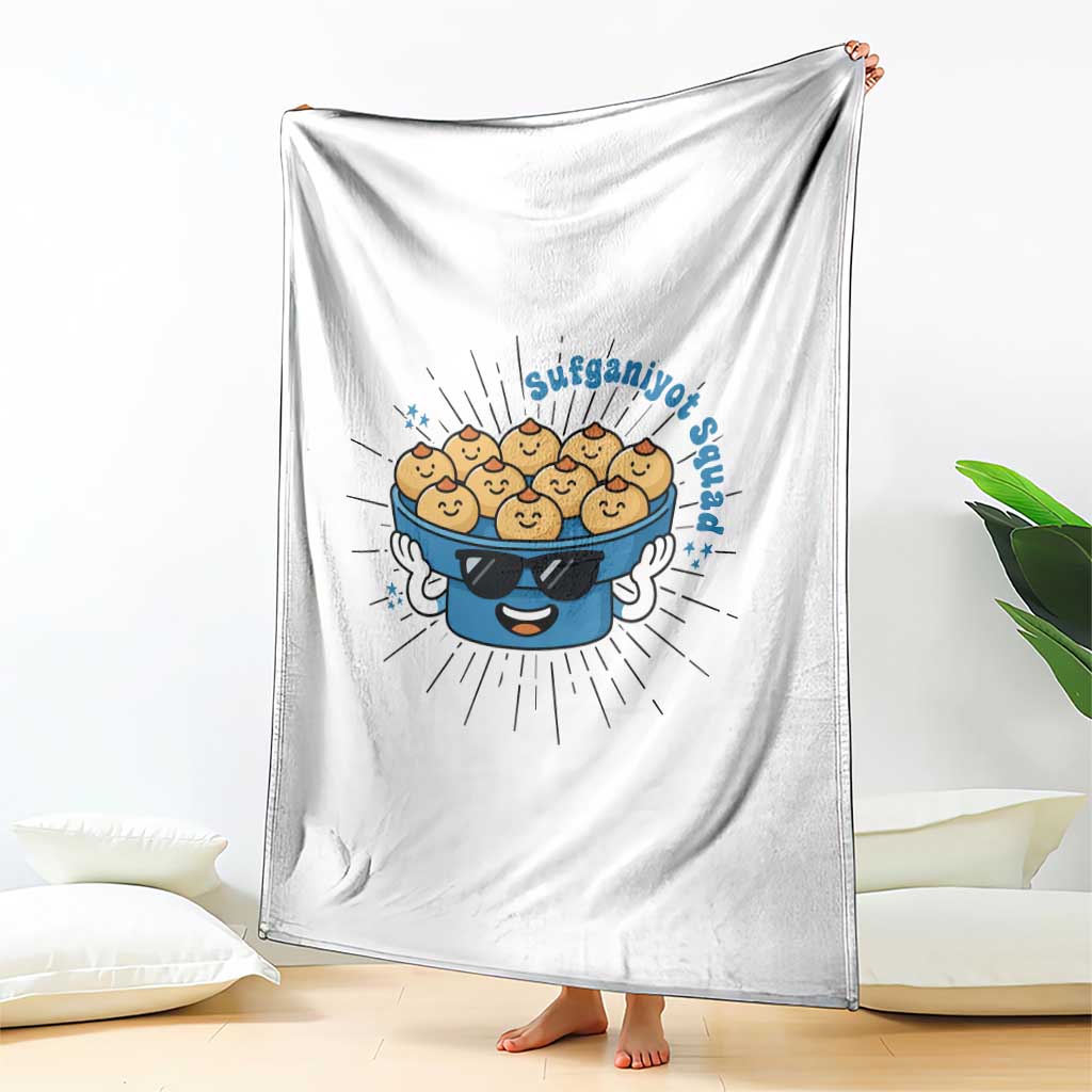 Funny Hanukkah Sufganiyah Jelly Donut Squad Gift Throw Blanket TS12 Print Your Wear