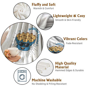 Funny Hanukkah Sufganiyah Jelly Donut Squad Gift Throw Blanket TS12 Print Your Wear