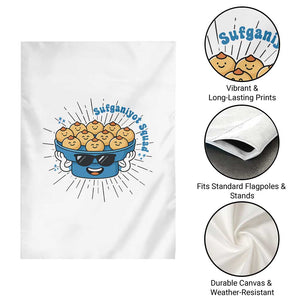 Funny Hanukkah Sufganiyah Jelly Donut Squad Gift Garden Flag TS12 Print Your Wear