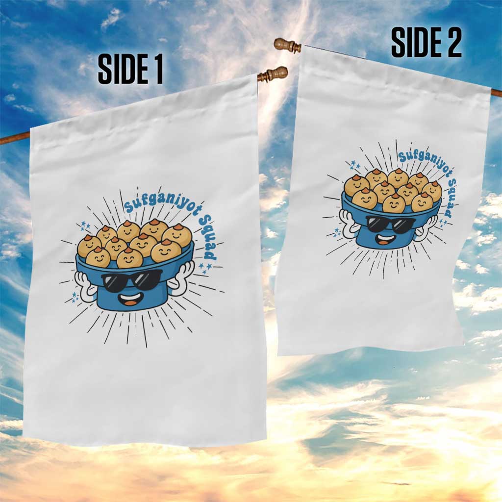 Funny Hanukkah Sufganiyah Jelly Donut Squad Gift Garden Flag TS12 Print Your Wear