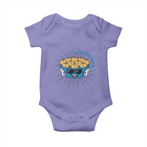 Funny Hanukkah Sufganiyah Jelly Donut Squad Gift Baby Onesie TS12 Violet Print Your Wear