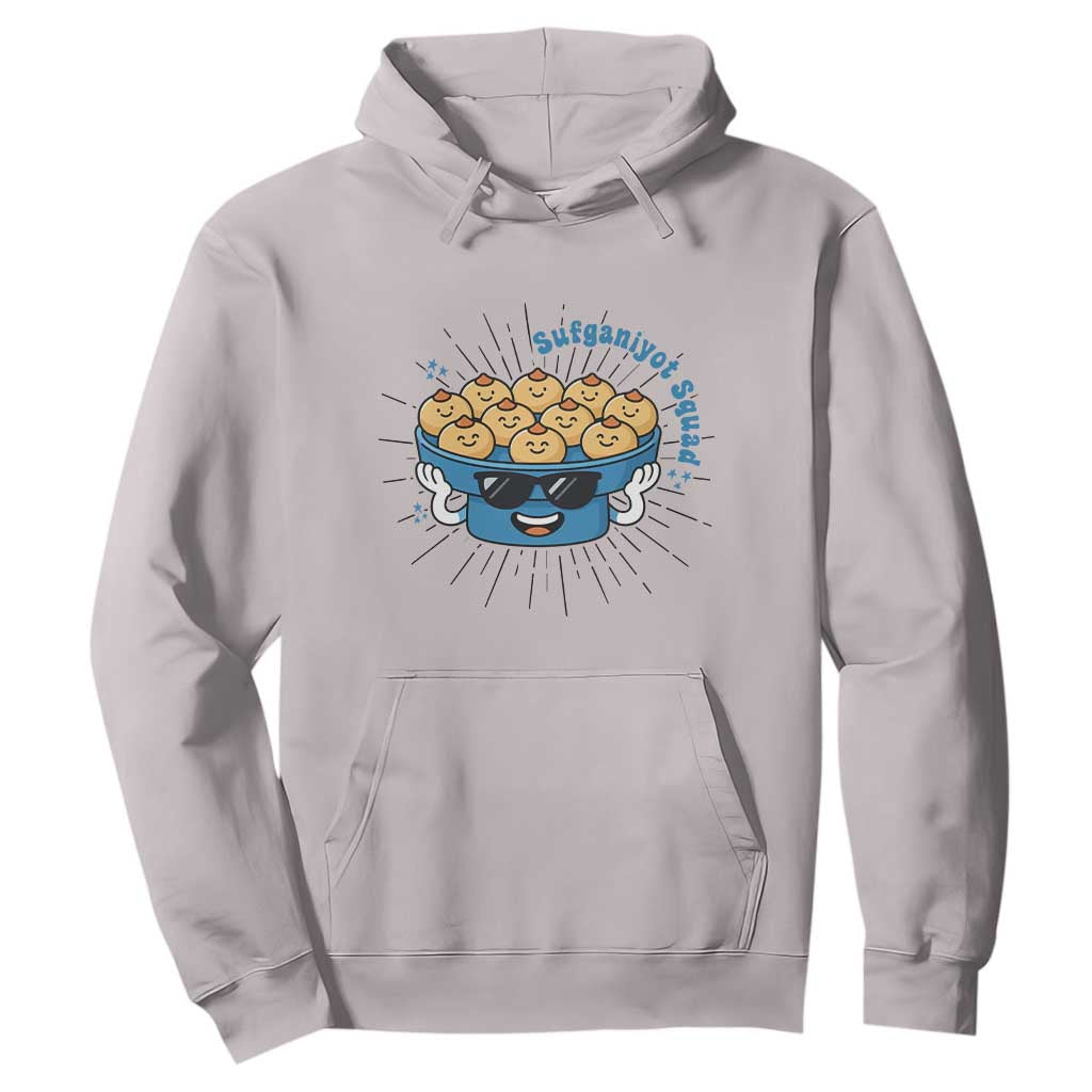 Funny Hanukkah Sufganiyah Jelly Donut Squad Gift Hoodie TS12 Ice Gray Print Your Wear