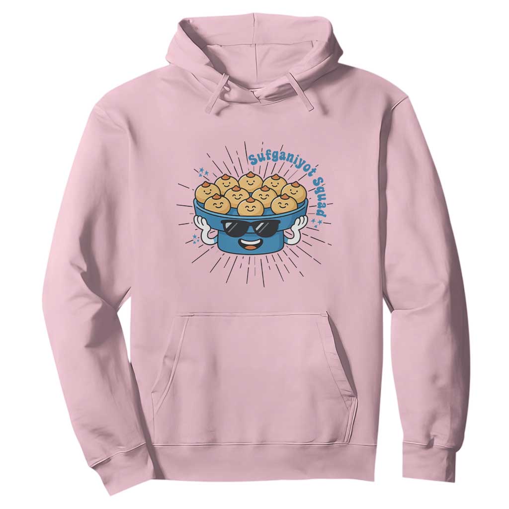 Funny Hanukkah Sufganiyah Jelly Donut Squad Gift Hoodie TS12 Light Pink Print Your Wear