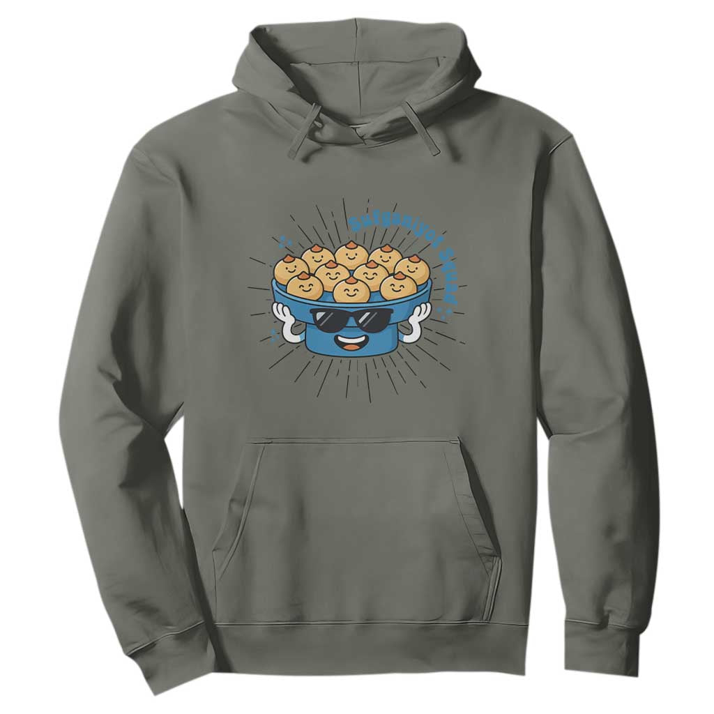 Funny Hanukkah Sufganiyah Jelly Donut Squad Gift Hoodie TS12 Military Green Print Your Wear