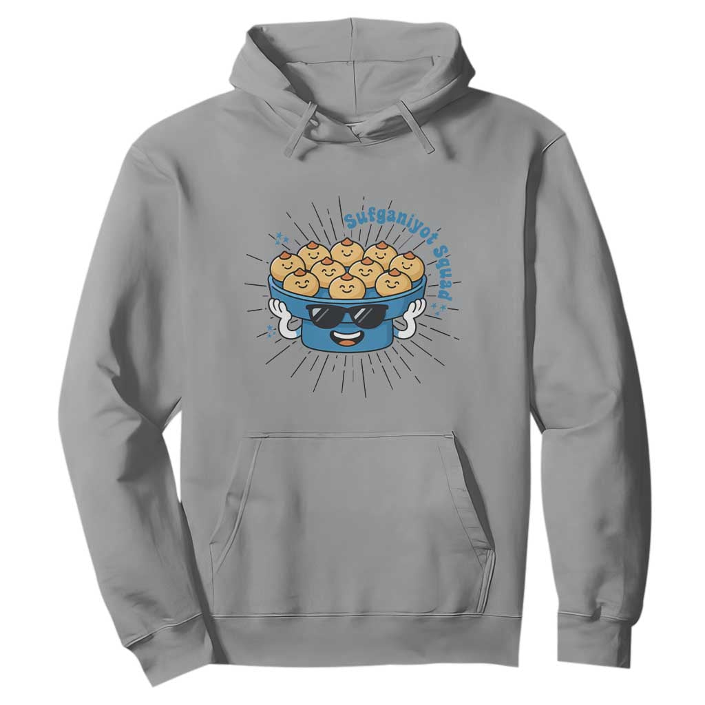 Funny Hanukkah Sufganiyah Jelly Donut Squad Gift Hoodie TS12 Sport Gray Print Your Wear