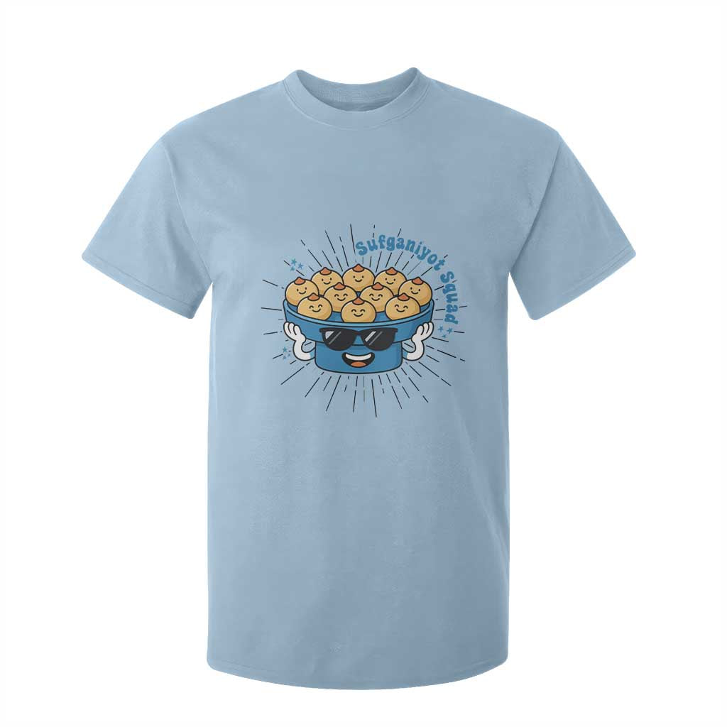Funny Hanukkah Sufganiyah Jelly Donut Squad Gift T Shirt For Kid TS12 Light Blue Print Your Wear