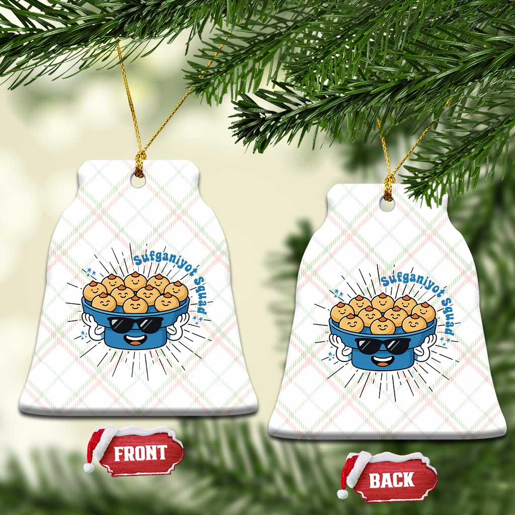Funny Hanukkah Sufganiyah Jelly Donut Squad Gift Ceramic Ornament TS12 Print Your Wear