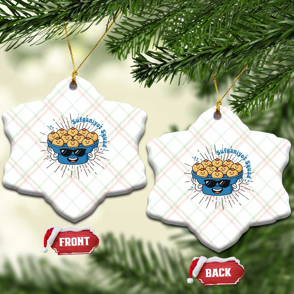 Funny Hanukkah Sufganiyah Jelly Donut Squad Gift Ceramic Ornament TS12 Print Your Wear