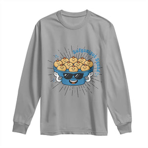 Funny Hanukkah Sufganiyah Jelly Donut Squad Gift Long Sleeve Shirt TS12 Sport Gray Print Your Wear